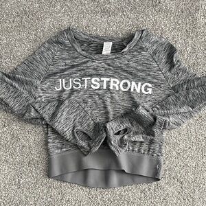 Just Strong Gray Women's Crop Top